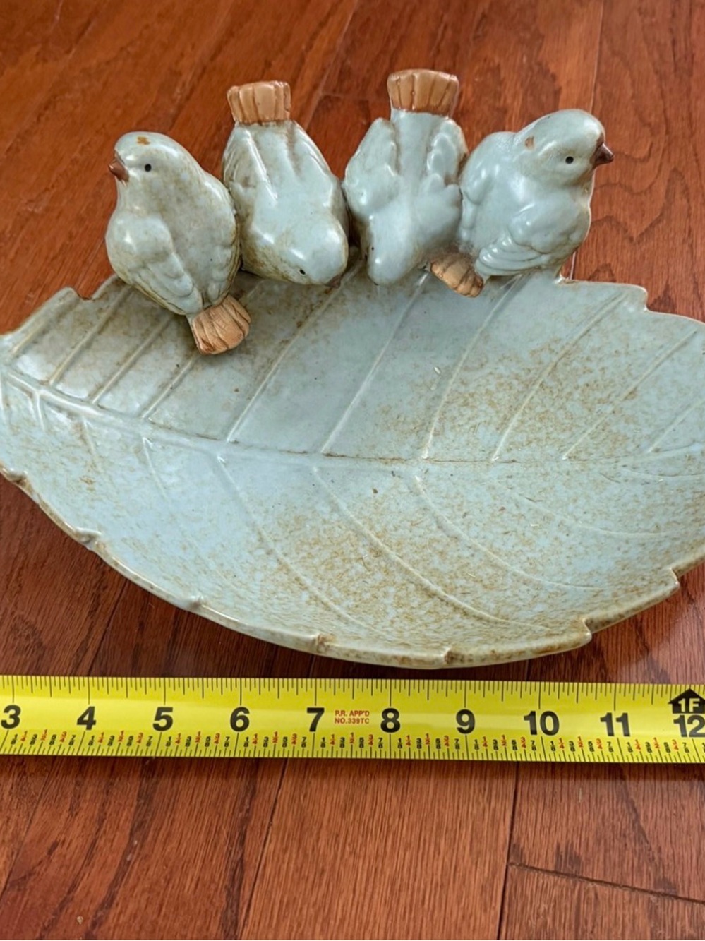 Vintage Ceramic Bird & Leaf Trinket Dish – Nature-Themed Decor